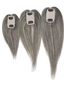 NiceHairVietnam ท็อปเปอร์ผมแท้แบบไหมใหม่ ขนาด 1.5x4.5 นิ้ว ด้านขวา ผมแท้เรมี่สำหรับผู้หญิง พร้อมคลิป 2 ตัว - Product Image 1