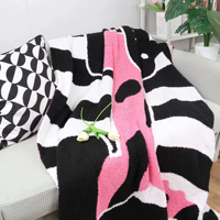 Couverture en polaire tricotée personnalisée Bestseller, anti-acariens, 100 % polyester, simplicité moderne pour canapé, lit et usage domestique