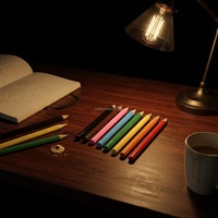 Lot de crayons de couleur pour enfants, mini-crayons en bois de 3,5 pouces, vente en gros, personnalisables avec logo, conformes EN71, OEM
