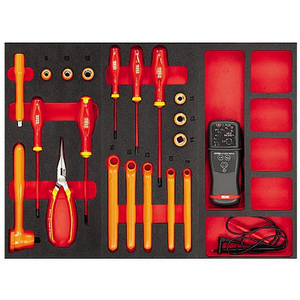 Professional <b>Tool</b> <b>Set</b> 495 098HYB With Screwdrivers Pliers Voltage Tester Organized Case For Electronics Repair - Product Image 2