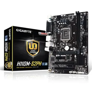 千兆字节英特尔H110M-S2PH微型ATX游戏主板，配有H110芯片组LGA1151插座，支持英特尔第六七核I5 6500中央处理器