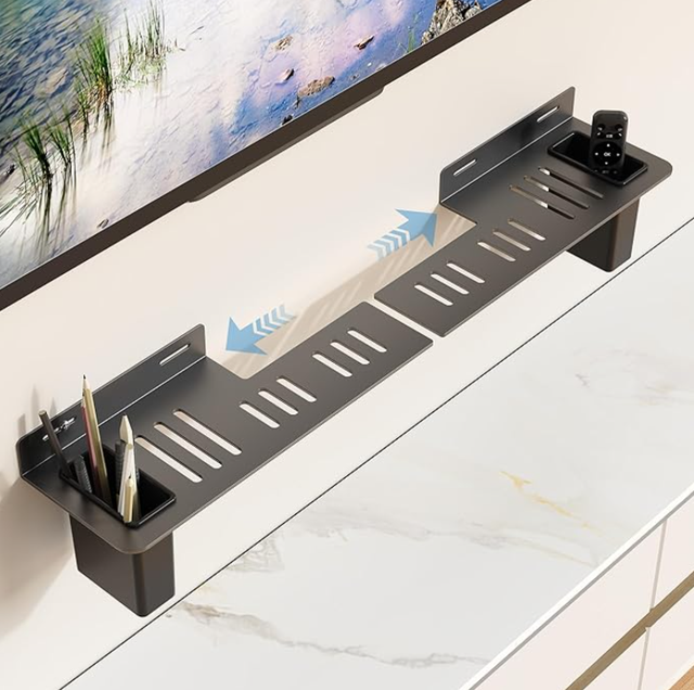 OEM Customizable Heavy-duty Steel TV Soundbar Mount with 2 Storage Boxes