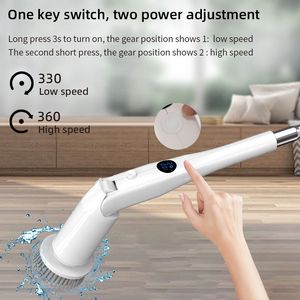 Electric Cleaning Brush Telescopic Handheld Cordless Multi Functional For Kitchen Bathroom With Replaceable Heads - Product Image 4