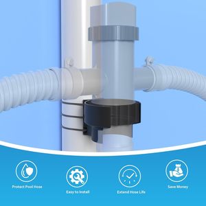 Soporte para válvula de sumergible para piscina sobre suelo, 1 soporte, 3 correas, material ABS, accesorio de natación de alta calidad - Product Image 3