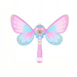 Bacchetta Magica Elettronica a Forma di Farfalla con Ali Luminose, Effetto Bolle Automatico, Giocattolo in Plastica, Regalo per Bambini - Product Image 1