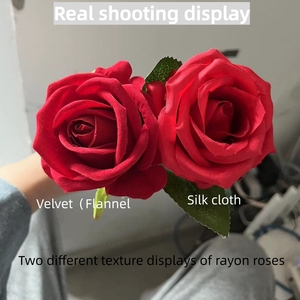 5 Styles de Décoration Murale Moderne en Soie Artificielle Velours Rose Perle Faite à la Main pour la Maison Mariage Saint-Valentin - Respectueux de l'Environnement - Product Image 2