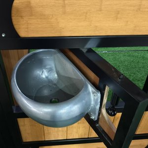 Phong Cách Sang Trọng Sơn Điện Kim Loại Di Động Xách Tay Tre Bằng Gỗ Thép Mạ Kẽm Ngựa Ổn Định Với Xoay Trung Chuyển - Product Image 4