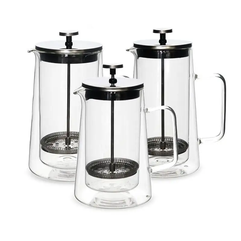 Cafetière double paroi verre presse française