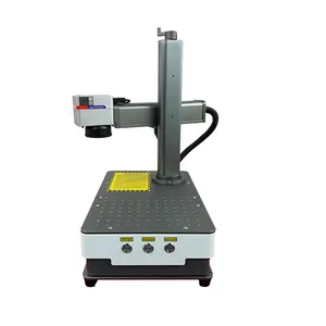 2023 Mini and New Gray White Splicing 20W 30W Optical Fiber Laser Marking Machine Portable Desktop Metal for Stainless Steel