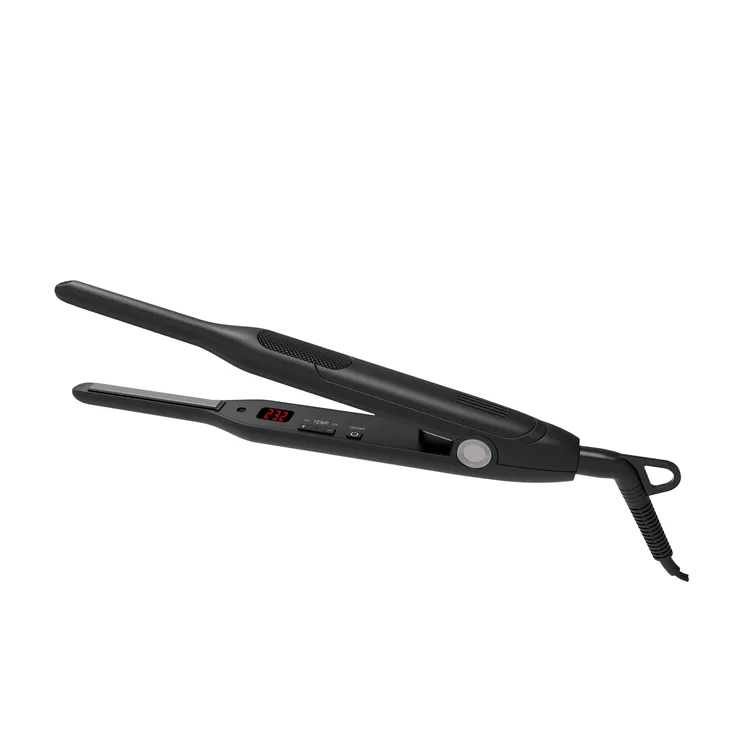 Pencil Thin Small 1/3 8 mm Titanium 3/10 Inch Pixie 2 in 1 Curler Irons Mini Men Beard Straighteners Short Hair Flat Iron