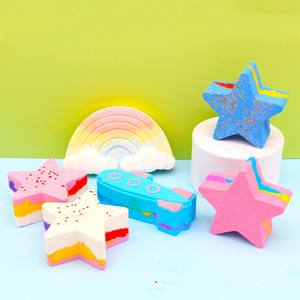 Bombas de baño efervescentes divertidas y coloridas hechas a mano para niños, bombas de baño naturales, veganas y orgánicas, bombas efervescentes con aroma refrescante de submarino. - Product Image 1