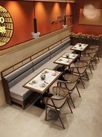 Meubles commerciaux en gros, table en bois massif et ensembles de chaises en rotin, canapé pour hôtel, restaurant, bar, café, fast-food
