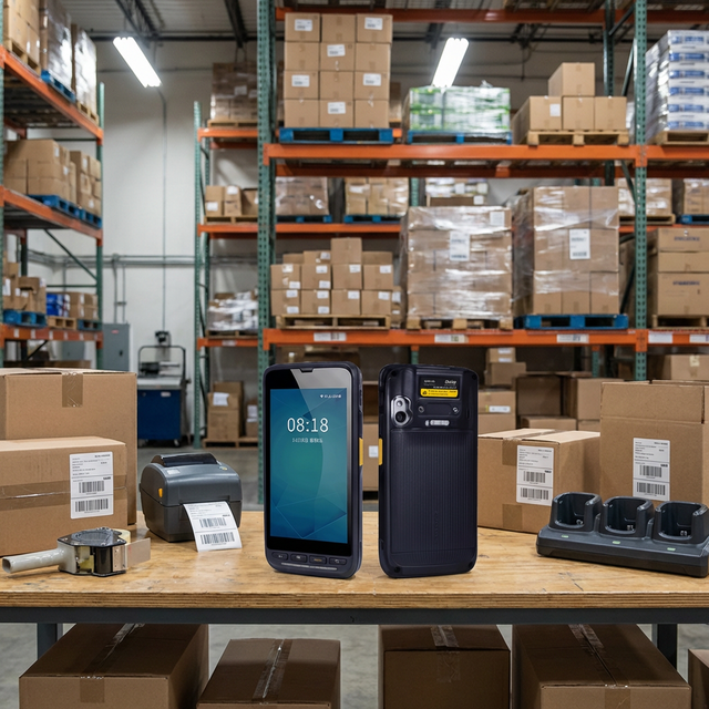 Idata 50P 4.7inch Android 9.0 Industrial PDA Rugged Wireless Barcode Scanner Octa-core 2.0GHz Removable 4000mAh Battery Stock