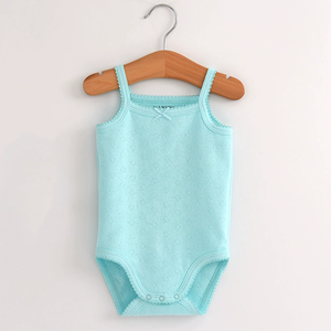 Mono de Algodón de Color Sólido y Transpirable para Bebés, <span class=keywords><strong>Pijama</strong></span> de Manga Corta para Verano, Conjunto de Ropa de Dormir para Recién Nacidos, <span class=keywords><strong>Tirantes</strong></span>, Pelele para Bebé - Product Image 4