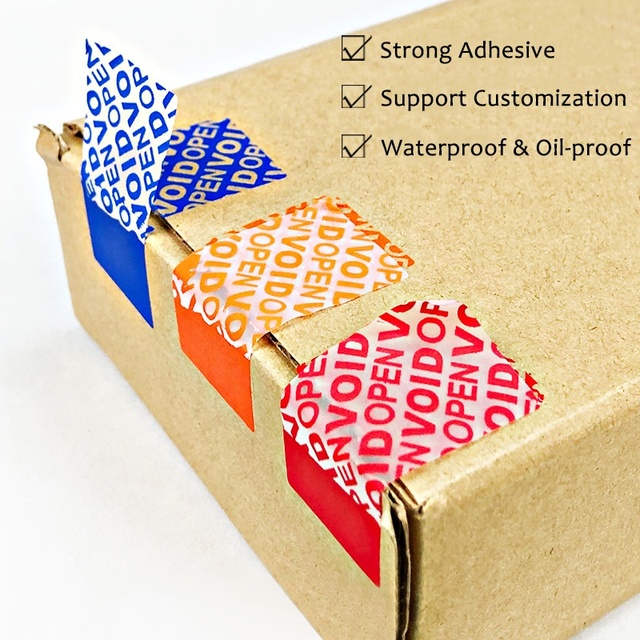 Wholesale Void if Tampered Open Security Seal Label Printing Tamper Proof Warranty Sticker Void Tamper Evident Label Stickers