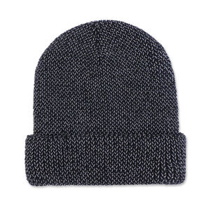 Qianzun Nhà Sản Xuất Cực Lông Cừu Lót Gân Đan Beanie Tùy Chỉnh Quá Khổ Phản Quang Acrylic Beanie Hat - Product Image 1