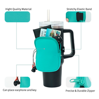 Gobelet de voyage personnalisé de 40 oz gravé au laser, gobelet de voiture de 40 oz avec manchon en soie sérigraphié