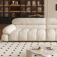 Sofá Chesterfield de Lujo Moderno de 3 Plazas, Estilo Europeo con Diseño Capitoné para Sala de Estar, Relleno de Esponja para Apartamentos