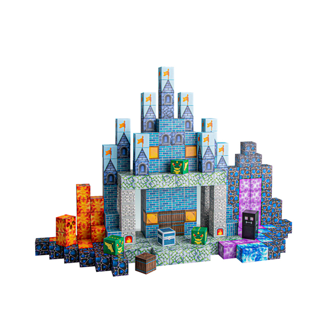 Lucky Toys Block Toys Set Magnetic Cube Blocks Puzzle Toy Castle Topic Magnet Building Tiles 276PCS