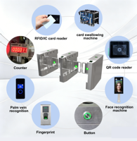 Torniquete Automático de Alta Seguridad para Exteriores con Control de Acceso por Código QR, Torniquete Giratorio Anti-colisión para Entrada y Salida