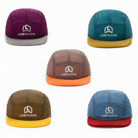 Casquette de baseball en nylon respirante, imperméable et à séchage rapide, protection solaire, visière plate, cinq panneaux, légère, pour le sport en extérieur