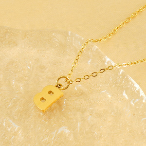 Thời Trang <span class=keywords><strong>M</strong></span>ới Thép Không Gỉ Vòng Cổ Zircon Ban Đầu Thư Vòng Cổ <span class=keywords><strong>M</strong></span>ạ Vàng Thép Không Gỉ 26 Thư Vòng Cổ Trang Sức - Product Image 5