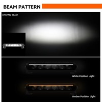 Barre lumineuse LED de 14 pouces pour voiture tout-terrain ATV Barre lumineuse LED 4x4 14/22/32/42 pouces 12V 24V Barre lumineuse LED Pièces et accessoires automobiles