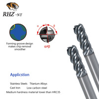 Série UC Économie Haute Efficacité D10MM AlCrN + Revêtement Fraise à rayon d'angle à 4 cannelures Personnalisable ODM OEM Stock Fraise