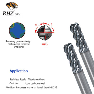 Uc Loạt Nền Kinh Tế Cao-Hiệu Quả D10Mm Alcrn + Lớp Phủ 4-Sáo Góc Bán Kính End Mill Tùy Chỉnh Odm OEM Cổ Phiếu Phay Cutter - Product Image 2