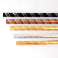 Vente en gros de tringles à rideaux épaissies de style romain personnalisées, en alliage d'aluminium doré, design moderne, fabricant direct chinois silencieux