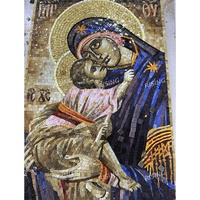 Mosaïque en verre personnalisée, icônes religieuses byzantines, art occidental, portrait de Jésus-Christ, peinture murale en mosaïque 3D