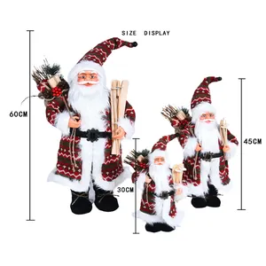 Новый стиль Рождество Санта-Клаус красный и белый микс стоящая улыбка Санта-Клаус кукла украшение стола
