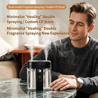 Diffuseur d'arômes à air froid avec capacité de 10 à 50 ml, en plastique, à fixation murale ou sur table, double usage
