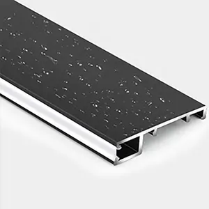 Penjualan langsung pabrik aluminium profil ubin garis lis pelindung tepi profil aluminium papan dasar untuk gedung kantor