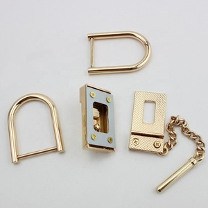 Nolvo World bag lock set,gold light gold lock 120cm chain crossbody bag Big screw D rings set per Hardware in vera pelle - Product Image 4
