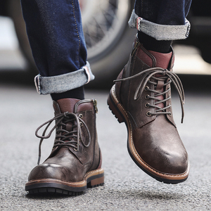 Botas Vaqueras de Hombre Hechas a Mano con Cremallera Lateral, Diseño Invisible para Aumentar la Altura, de Cuero Genuino, para Invierno, Fabricadas en China - Product Image 4