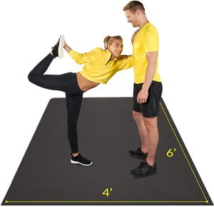 Tapete de Ejercicio de Espuma de PVC Resistente al Agua de 6'x8' y 7mm de Grosor para Gimnasia, Yoga y Uso en Centros de Fitness - Product Image 2