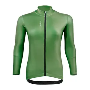 Custom Design Fleeced Long Sleeves Bicycle Wear Winter Bike Riding Clothes Women Cycling Jerseys Custom Print