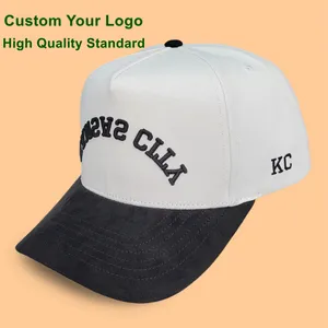 Design personalizzato Logo in cotone ricamo 3D 5 pannello Snapback A cornice cappellino nuovo bianco da uomo sport cappelli da Baseball cappellini da Baseball