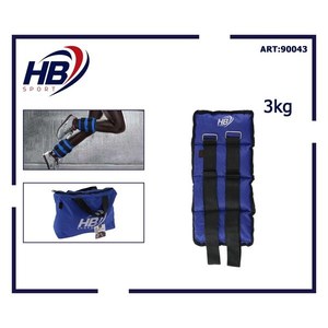 Poids de cheville et de poignet en tissu Oxford 3 kg bleus 1,5 kg x 2 pièces avec sangles en fil de fer - Product Image 3