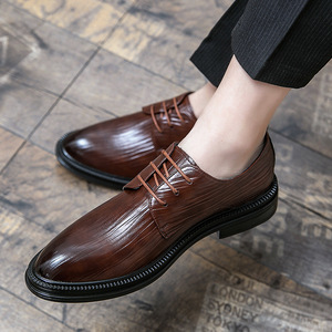 Nuevos Zapatos Oxford de Cuero para Hombre, Estilo Británico Casual de Lujo, Hechos a Mano, Impermeables, Color Verde Perenne, Cerrados, Sin Cordones, Formales, para Boda u Oficina - Product Image 3