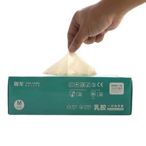 Disposable Latex Gloves Powder Free Full Texture For Food Cleaning Lab Use Non Sterile One Time Use - Product Image 4