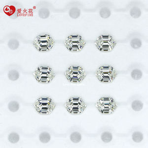 Harga grosir bentuk mewah 5A D/g-white Pink warna kuning longgar batu permata CZ memanjang-heksagon potongan batu kubik zirkonia - Product Image 6