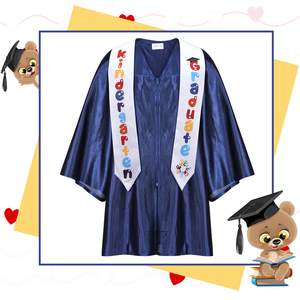 厂家批发新款定制儿童毕业帽礼服幼儿园研究生儿童学前班毕业礼服 - Product Image 2