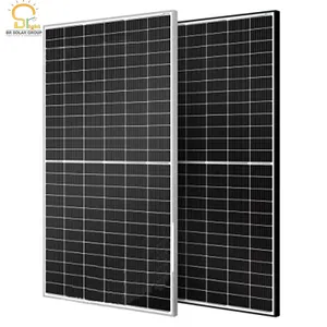 SOLR 550W 셀 Perc 단결정 전력 에너지 태양광 발전 모듈 Mbb N 형 탑-옥수수 모든 블랙 태양 전지 패널