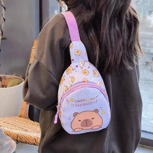 Capybara Kinder-Tasche für Jungen und Mädchen, Lässige Süße Brusttasche, Outdoor-Reise-Münzbörse, Schulter-Umhängetasche im Großhandel - Product Image 2