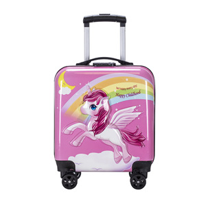 Kotak hadiah kapasitas besar, kotak hadiah murid taman kanak-kanak, koper troli kartun modis Spinner anti air 18 inci kapasitas besar - Product Image 4