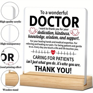 Letrero Acrílico 2D con la Frase 'Gracias por Ser un Gran Médico', Elegante <span class=keywords><strong>Regalo</strong></span> Médico - Product Image 2