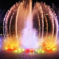 Fontaine d'extérieur oscillante DEWY, fontaine dansante, jet d'eau dynamique, lumière LED pour la décoration de jardin, de place publique et de paysage