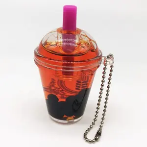 Creative Mini Frisdrank Sleutelhanger Melk Thee Sleutelhanger Voor Bubble Thee Acryl Moving Sleutelhanger Meisje Sleutelhanger Leuke Gift